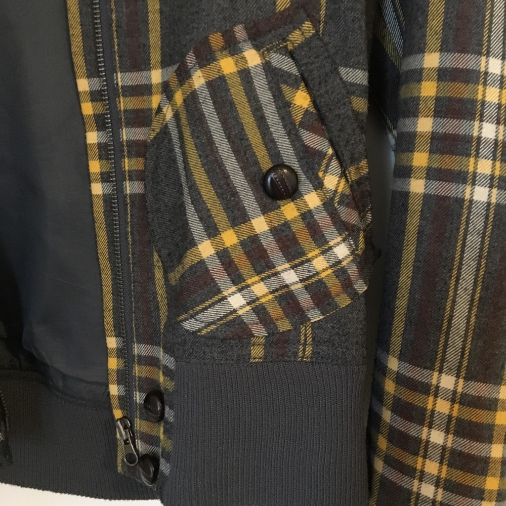 Gray & Yellow Plaid Zip-Up Hooded Jacket - Picture 4 of 5